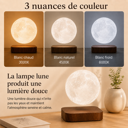 Lampe Lune Flottante - Éclairez vos nuits !